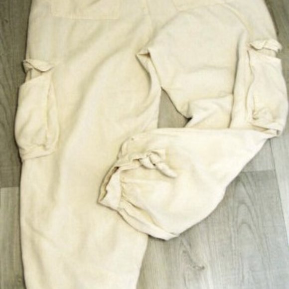 ZARA CARGO PANTS W/TIE BOTTOMS LARGE - Picture 5 of 5